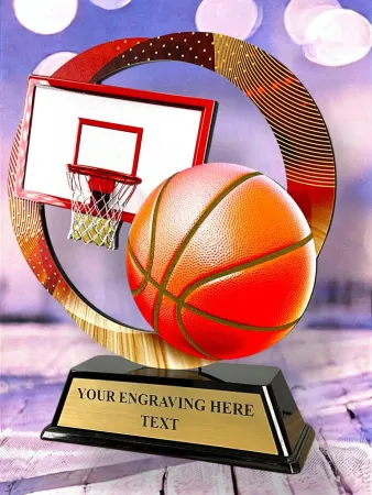 Kovová trofej SAM02M02 | Basketball Výška cm: 17, Barva: bronz