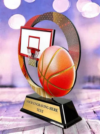 Kovová trofej SAM02M02 | Basketball Výška cm: 17, Barva: bronz