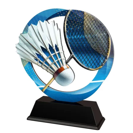 Kovová trofej SAM02M04 | Badminton Výška cm: 17, Barva: bronz