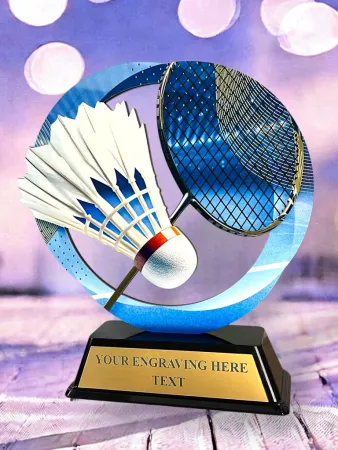 Kovová trofej SAM02M04 | Badminton Výška cm: 17, Barva: bronz