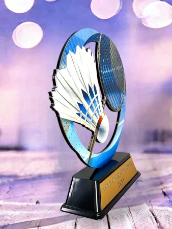 Kovová trofej SAM02M04 | Badminton Výška cm: 17, Barva: bronz