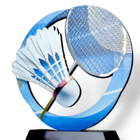 Kovová trofej SAM02M04 | Badminton Výška cm: 17, Barva: bronz