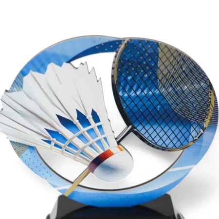 Kovová trofej SAM02M04 | Badminton Výška cm: 17, Barva: bronz
