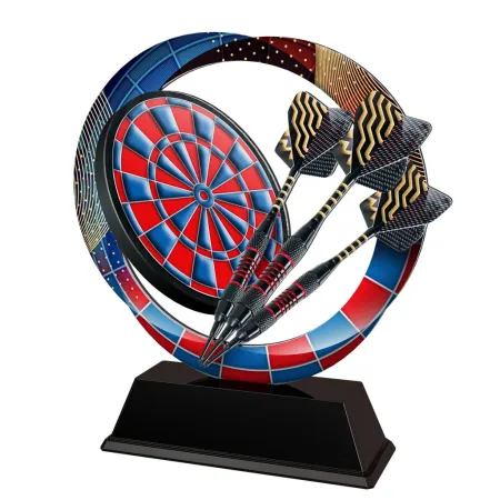 Kovová trofej SAM02M08 | Šipky Výška cm: 15, Barva: stříbro