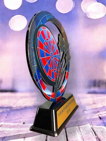 Kovová trofej SAM02M08 | Šipky Výška cm: 15, Barva: stříbro