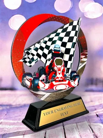 Kovová trofej SAM02M10 | Motorsport Výška cm: 13, Barva: stříbro