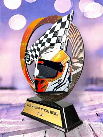 Kovová trofej SAM02M11 | Motorsport Výška cm: 17, Barva: stříbro
