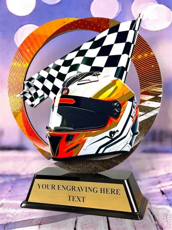 Kovová trofej SAM02M11 | Motorsport Výška cm: 17, Barva: stříbro