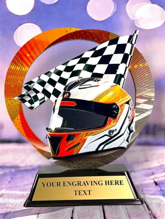 Kovová trofej SAM02M11 | Motorsport Výška cm: 17, Barva: stříbro