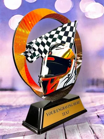 Kovová trofej SAM02M11 | Motorsport Výška cm: 17, Barva: stříbro