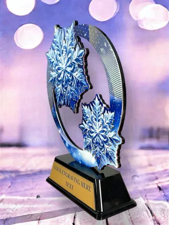 Kovová trofej SAM02M19 | Zima Výška cm: 13, Barva: zlato