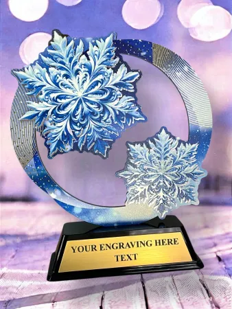 Kovová trofej SAM02M19 | Zima Výška cm: 13, Barva: zlato