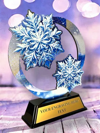 Kovová trofej SAM02M19 | Zima Výška cm: 13, Barva: zlato