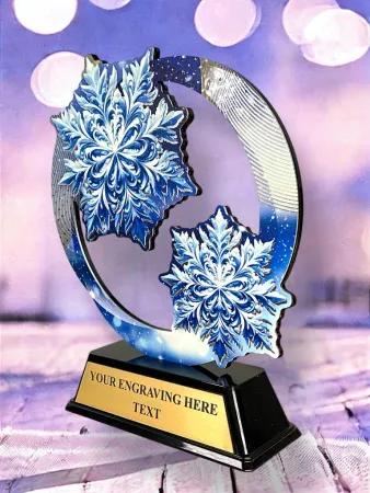 Kovová trofej SAM02M19 | Zima Výška cm: 13, Barva: zlato