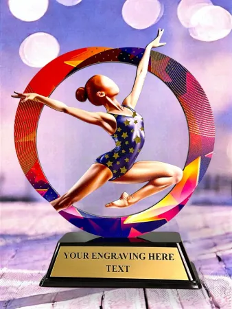 Kovová trofej SAM02M21 | Gymnastika Výška cm: 13, Barva: stříbro