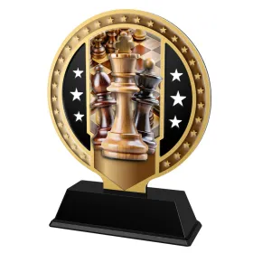 Kovová trofej SAM03M07 | Šachy Výška cm: 17, Barva: stříbro