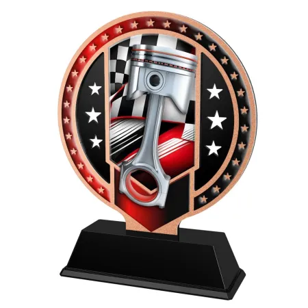 Kovová trofej SAM03M08 | Motorsport Výška cm: 17, Barva: zlato