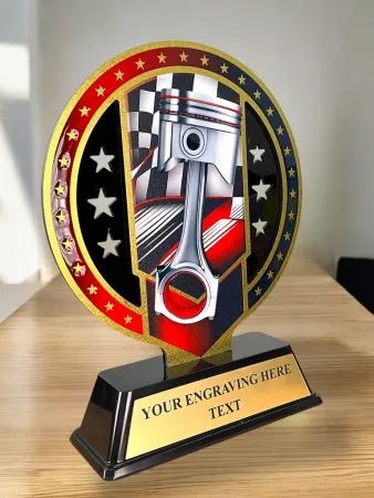 Kovová trofej SAM03M08 | Motorsport Výška cm: 17, Barva: zlato