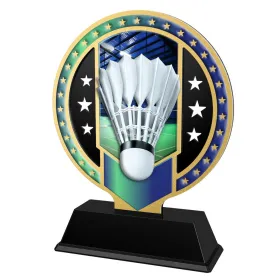 Kovová trofej SAM03M11 | Badminton Výška cm: 15, Barva: stříbro
