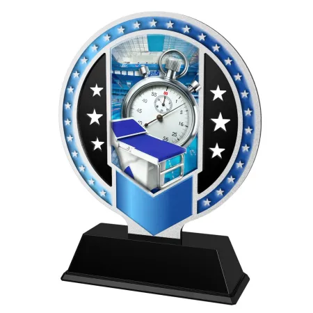 Kovová trofej SAM03M13 | Plavání Výška cm: 15, Barva: bronz