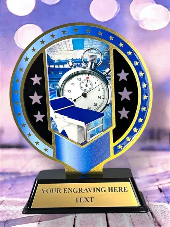 Kovová trofej SAM03M13 | Plavání Výška cm: 15, Barva: bronz