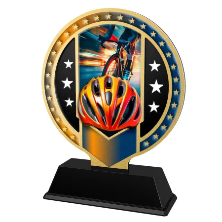 Kovová trofej SAM03M19 | Cyklistika Výška cm: 17, Barva: stříbro