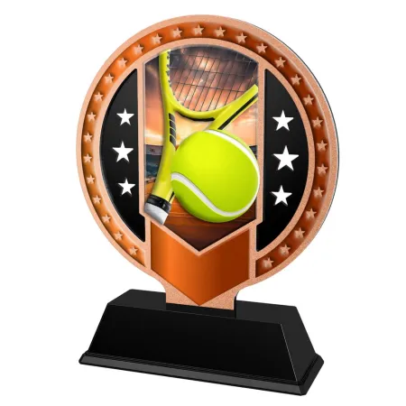 Kovová trofej SAM03M20 | Tenis Výška cm: 13, Barva: bronz