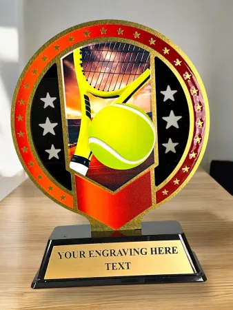 Kovová trofej SAM03M20 | Tenis Výška cm: 13, Barva: bronz