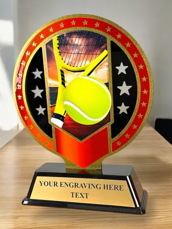 Kovová trofej SAM03M20 | Tenis Výška cm: 13, Barva: bronz