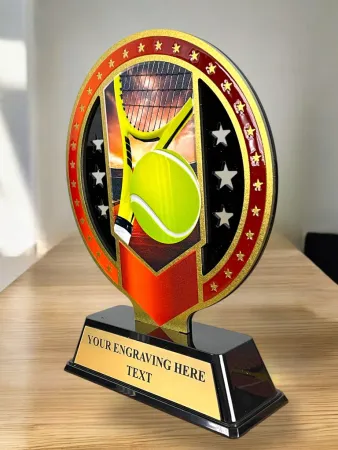 Kovová trofej SAM03M20 | Tenis Výška cm: 13, Barva: bronz