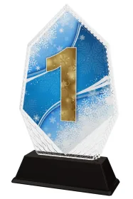 Akrylátová trofej PYR001M44 | Zima Výška cm: 20, Šířka cm: 12