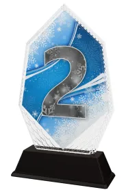 Akrylátová trofej PYR001M45 | Zima Výška cm: 18, Šířka cm: 10.5