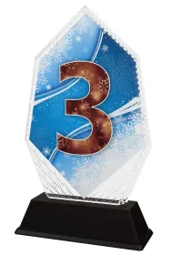 Akrylátová trofej PYR001M46 | Zima Výška cm: 16, Šířka cm: 9.5
