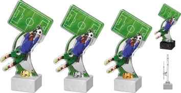 Akrylátová trofej ACTF0001M4 | Fotbal Výška cm: 23,5, Barva: bronz, Podstavec: černý