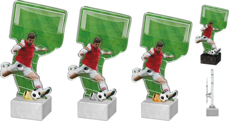 Akrylátová trofej ACTF0002M1 Výška cm: 28, Barva: stříbro, Podstavec: černý