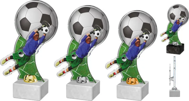 Akrylátová trofej ACTF0004M4 | Fotbal Výška cm: 23,5, Barva: bronz, Podstavec: černý