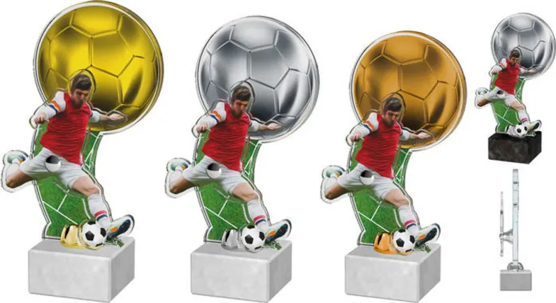 Akrylátová trofej ACTF0005M1 Výška cm: 23,5, Barva: stříbro, Podstavec: bílý