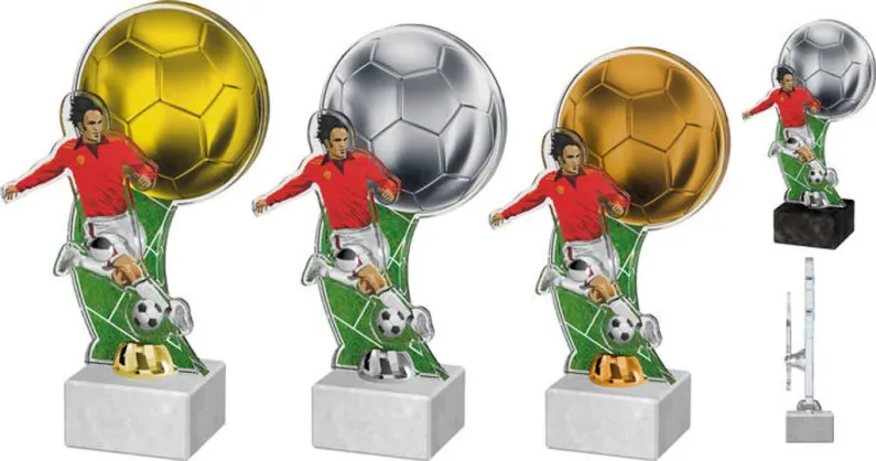 Akrylátová trofej ACTF0005M3 Výška cm: 25, Barva: stříbro, Podstavec: černý