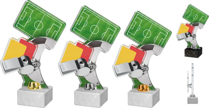 Akrylátová trofej ACTD0052M1 | Fotbal Výška cm: 28, Barva: bronz, Podstavec: bílý