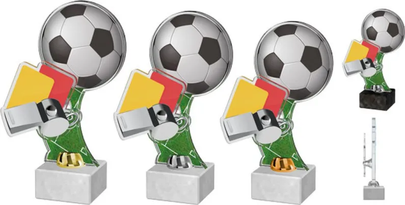 Akrylátová trofej ACTD0052M2 | Fotbal Výška cm: 23,5, Barva: bronz, Podstavec: černý