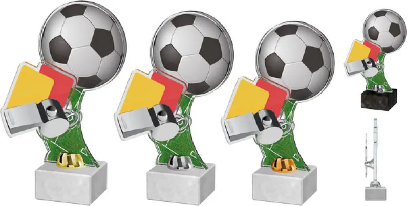 Akrylátová trofej ACTD0052M2 | Fotbal Výška cm: 23,5, Barva: bronz, Podstavec: černý