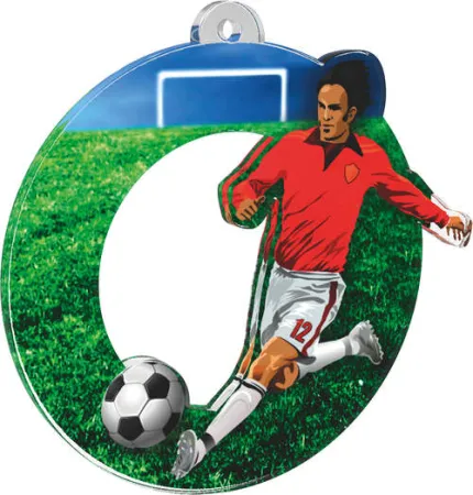 Akrylátová medaile MDAF0010M3 | Fotbal Stuha: ST11, MD průměr: 5