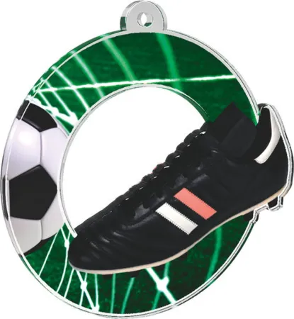 Akrylátová medaile MDAF0010M4 | Fotbal Stuha: ST7, MD průměr: 7