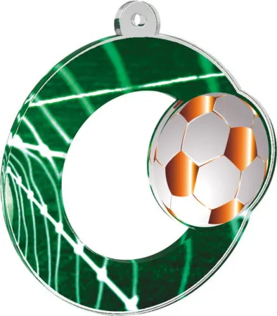 Akrylátová medaile MDAF0010M5 | Fotbal Stuha: ST11, MD průměr: 7