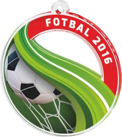 Akrylátová medaile MDAF0010M8 | Fotbal Stuha: ST3, MD průměr: 6