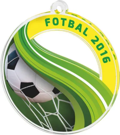 Akrylátová medaile MDAF0010M10 | Fotbal Stuha: ST6, MD průměr: 5