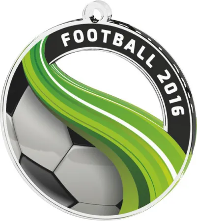 Akrylátová medaile MDAF0010M11 | Fotbal Stuha: ST4, MD průměr: 7