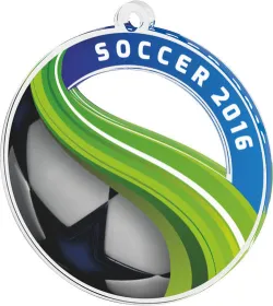 Akrylátová medaile MDAF0010M12 | Fotbal Stuha: ST5, MD průměr: 6