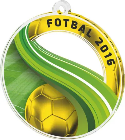 Akrylátová medaile MDAF0010M13 | Fotbal Stuha: ST13, MD průměr: 7
