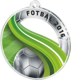 Akrylátová medaile MDAF0010M14 | Fotbal Stuha: ST9, MD průměr: 6